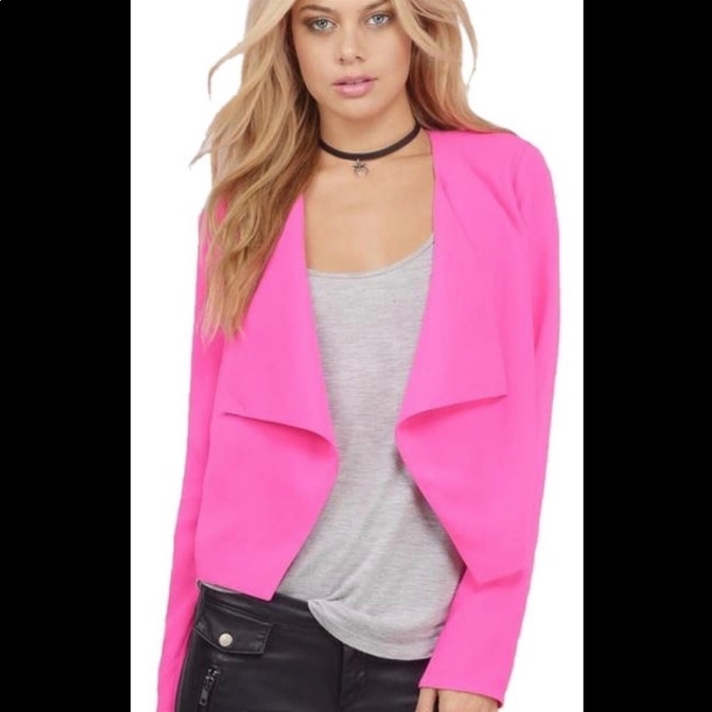 Tobi Hot Pink open  Blazer
